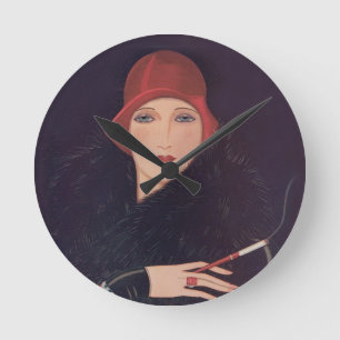 Art Deco Flapper Wall klok