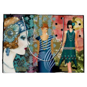 Art Deco Flappers Groot Cadeauzakje (Achterkant)