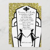 Art Deco Flappers Kaart (Voorkant / Achterkant)