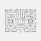 Art Deco Fleece Blanket (Voorkant (Horizontaal))