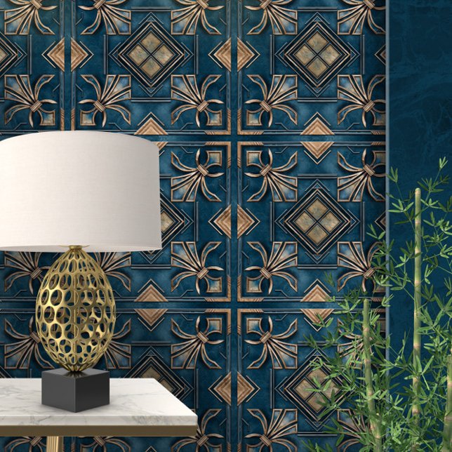  Art Deco Fleur-de-lis Behang (Creator heeft geüpload)