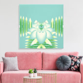 Art Déco Fleur Fractale Lotus Menthe (Insitu(Salon))