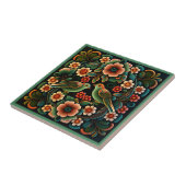 Art déco fleur motif oiseau céramique carreaux (Côté)