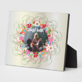 Art Deco Floral Art Plaque Fotoplaat (Zijkant)