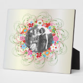 Art Deco Floral Art Plaque Fotoplaat (Zijkant)