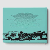 Art Deco Floral Border Wedding Gastenboek (Achterkant)