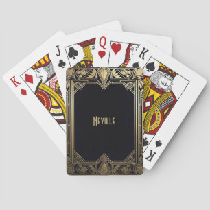 Art Deco Floral Lijst Pokerkaarten