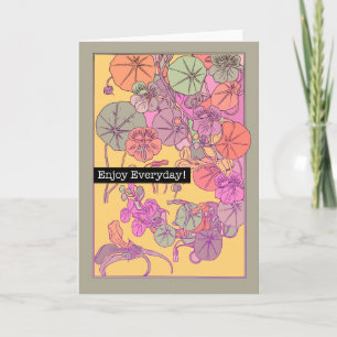 Art Déco Floral Profitez de la carte de voeux quot
