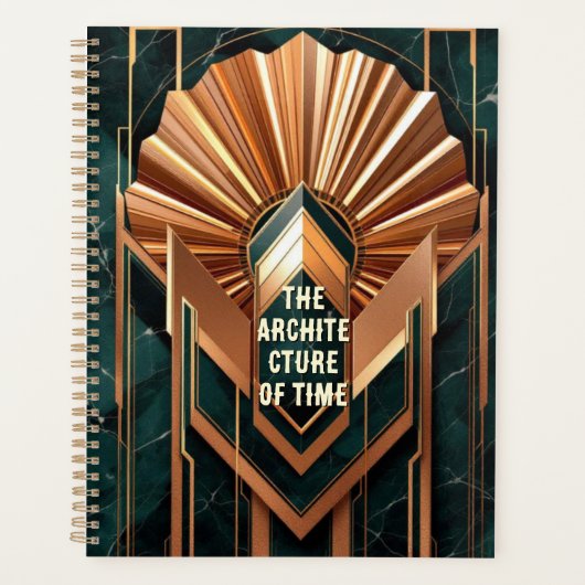 Art Deco Foil Architecture | Geometric Sunburst Planner (Voorkant)