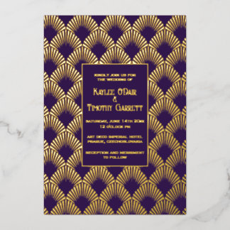 Art Deco Folie Bruiloft/Jubileum/Feestuitnodiging Feestdagenkaart