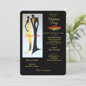 Art Déco Formel Attire Fête de Noël Invitation (Debout devant)