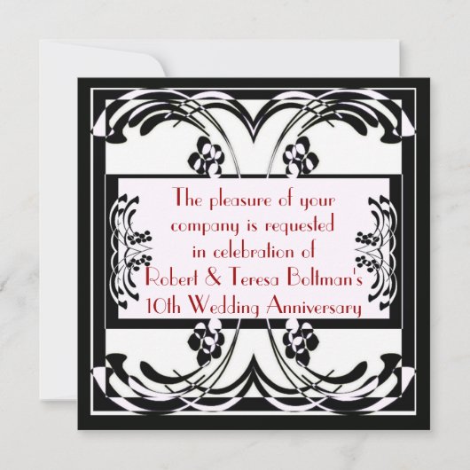 Art Deco Formele uitnodiging (Voorkant)