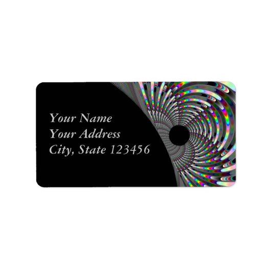 Art Deco Fractal Etiket (Voorkant)