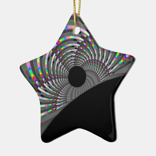 Art Deco Fractal Keramisch Ornament (Links)