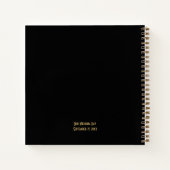 Art Déco Frame Gold Black Mariage Livre d'or (Dos)