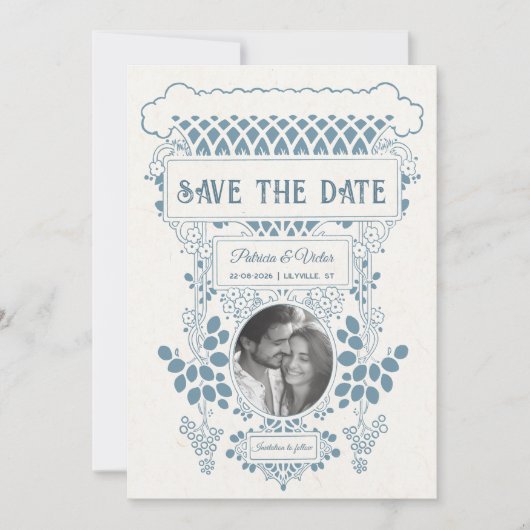 Art Deco Frame save the Date (Devant)