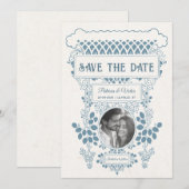 Art Deco Frame save the Date (Devant / Derrière)