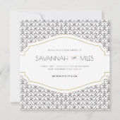 Art Deco Frame Square Wedding Invitation (Devant)