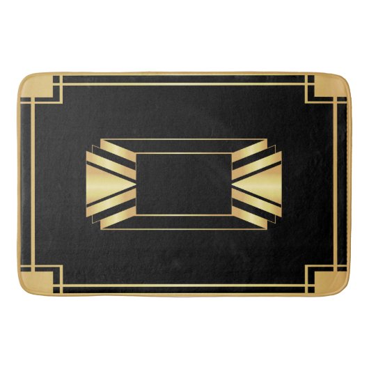 Art Deco Framed Motif Bath Mat (Voorkant)