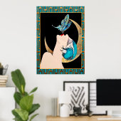 Art Déco français - Baiser papillon (Bureau à domicile)