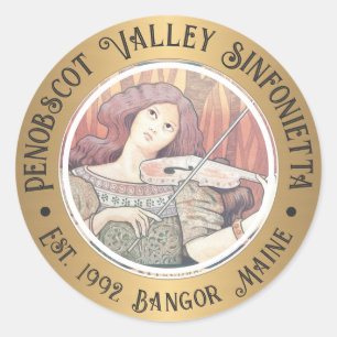 Art Deco Frans orkest Symfonie Sinfonietta Ronde Sticker