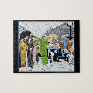 Art Deco French Mode Paris Scene Legpuzzel
