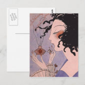 Art Deco French parfum ad Briefkaart (Voorkant / Achterkant)
