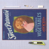 Art Deco Fruit Vegetable Label Decoupage Tissuepapier (Craft)