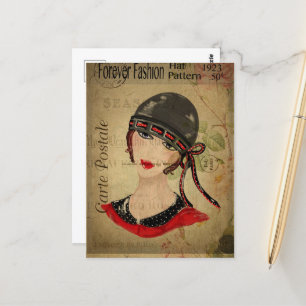 Art Deco Gallery Girl Briefkaart