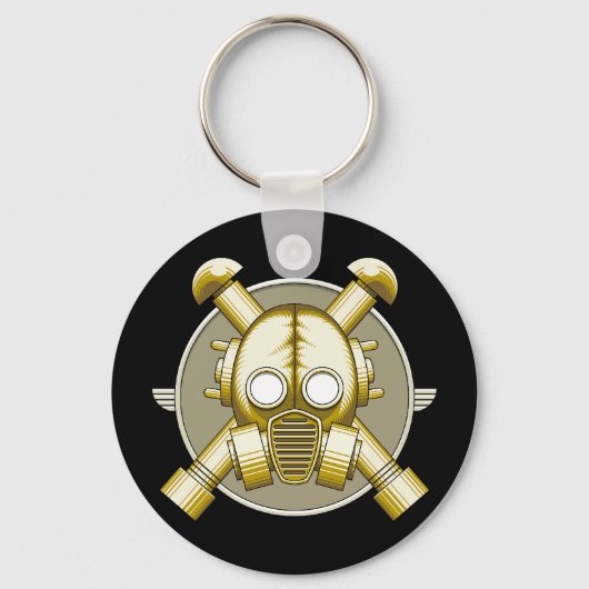 Art Deco Gasmask sleutelhanger (Voorkant)