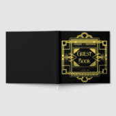 Art déco Gatsby 20's noir vrai feuille or (Complet)