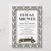 Art Deco Gatsby Bridal Shower Kaart (Voorkant)