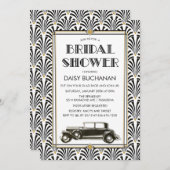 Art Deco Gatsby Bridal Shower Kaart (Voorkant / Achterkant)