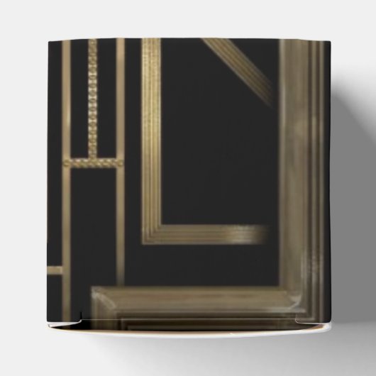 Art Deco Gatsby Monogram Design Favor Boxes Bedankdoosjes (Bovenkant)