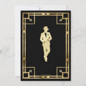 Art Deco Gatsby Roaring 20s Moordmysterie Feest Kaart (Achterkant)