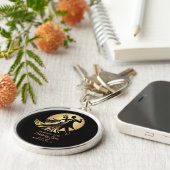 Art Deco Gatsby Roaring 20s Prohibition Gift Name Sleutelhanger (Zijkant)