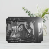 Art Deco Gatsby Save the Date | 5x7 Uitnodigen Tic (Staand voorkant)