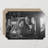 Art Deco Gatsby Save the Date | 5x7 Uitnodigen Tic (Voorkant / Achterkant)