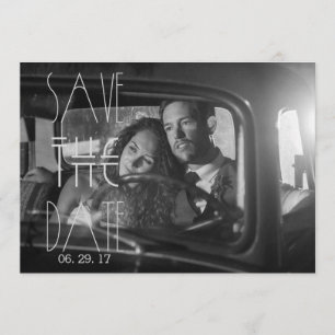 Art Deco Gatsby Save the Date   5x7 Uitnodigen Tic Kaart