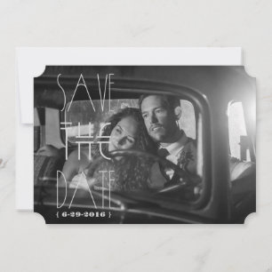 Art Deco Gatsby Save the Date 5x7 uitnodigingska