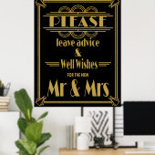 Art Déco Gatsby "S'il vous plaît laisser des conse (Bureau à domicile)