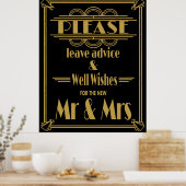 Art Déco Gatsby "S'il vous plaît laisser des conse (Cuisine)