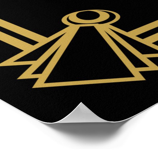 Art Deco Gatsby-stijl Gift and card Table bruiloft Poster (Hoek)