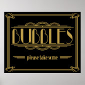 Art Déco Gatsby style bulles S'il vous plaît prend (Devant)