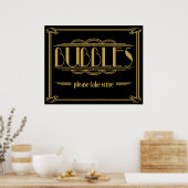 Art Déco Gatsby style bulles S'il vous plaît prend (Cuisine)