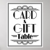 Art Déco Gatsby Style Cadeau &carte Table (Devant)