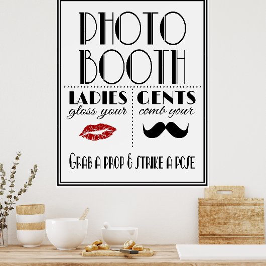 Art Déco Gatsby style PHOTO BOOTH print (Cuisine)