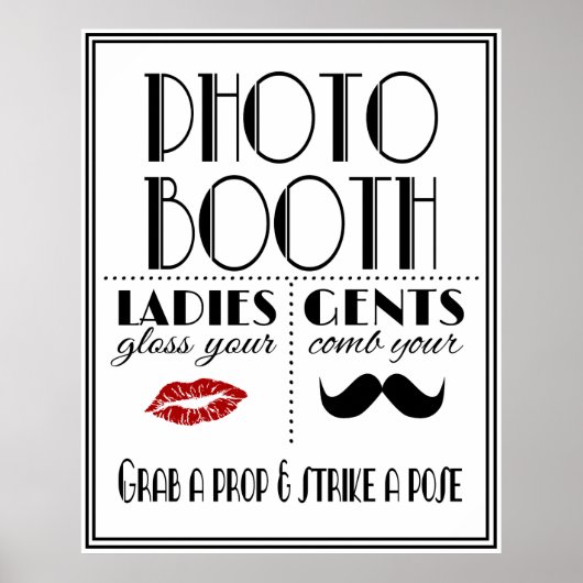 Art Deco Gatsby style PHOTO BOOTH print (Voorkant)