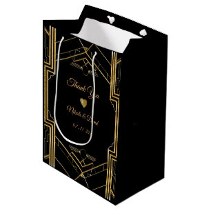 Art Deco Gatsby Wedding Bedankt Medium Cadeauzakje