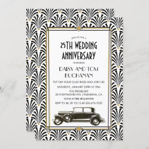 Art Deco Gatsby Wedding Jubileum Kaart